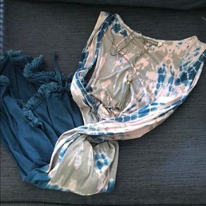 Comfy wrap dress or top with free necklace!